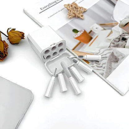 Multi-Function Cleaning Kit for AirPod & iPhone – Port, Cable & Speaker Repair Tool for Lightning, Type-C, and Charging Connectors, Portable Cleaning Toolbox