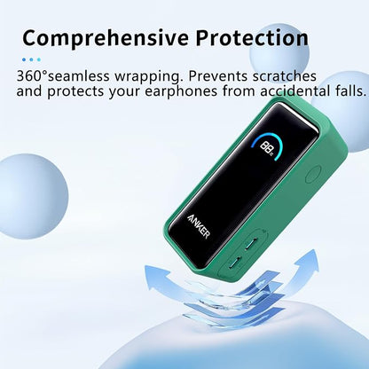 NOUKAJU Case for Anker Prime Power Bank 9600mAh 65W Output Silicone Protective Cover, Drop-Proof,Scratch-Proof,Shock-Proof,Protective Case for Anker Prime Power Bank 9600mAh(Green)