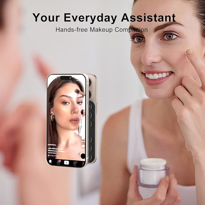 KKP Classic MAX - Silicone Suction Phone Case Adhesive Mount - Hands-Free, Strong Grip Holder for Selfies and Videos - iPhone and Android Compatible - 2.6″ x 3.9″ (Pink)