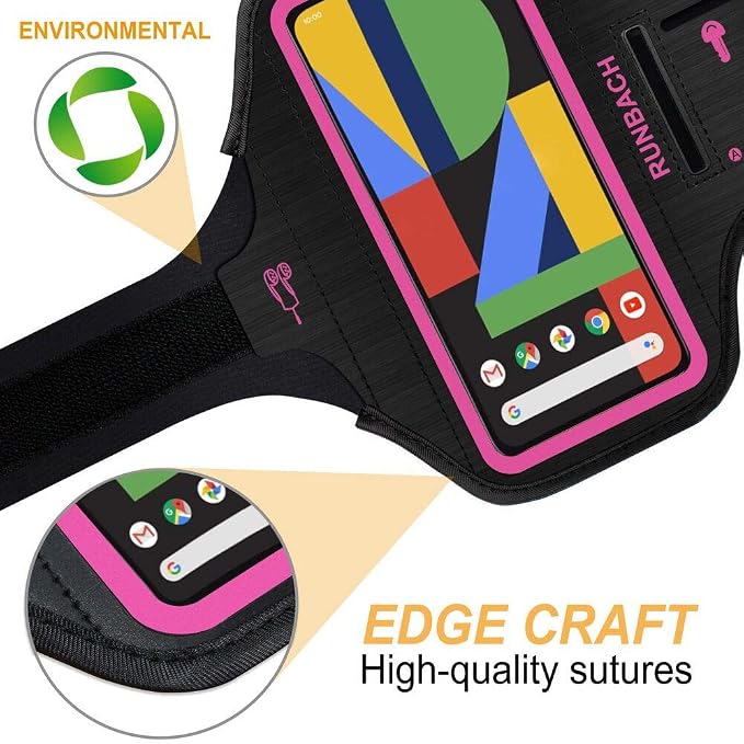 Running Armband for Google Pixel 8/7/6/6 Pro/5a/4XL/3a XL/3 XL, Running Exercise Case with Card Slot for Pixel(Pink)