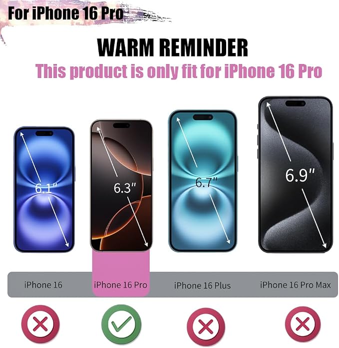 Battery Case for iPhone 16 Pro, 5000mAh Rechargeable Extended Battery Charging/Charger Case, Add 100% Extra Juice (6.3 inch) Black