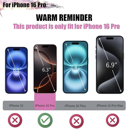 Battery Case for iPhone 16 Pro, 5000mAh Rechargeable Extended Battery Charging/Charger Case, Add 100% Extra Juice (6.3 inch) Black