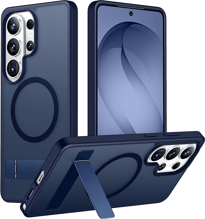 Magnetic for Samsung Galaxy S26 Ultra Case, [Innovate Stand][Military Grade Drop Protection][Non Slip][Translucent Matte] Shockproof Phone Case for Galaxy S26 Ultra 2026 -Blue