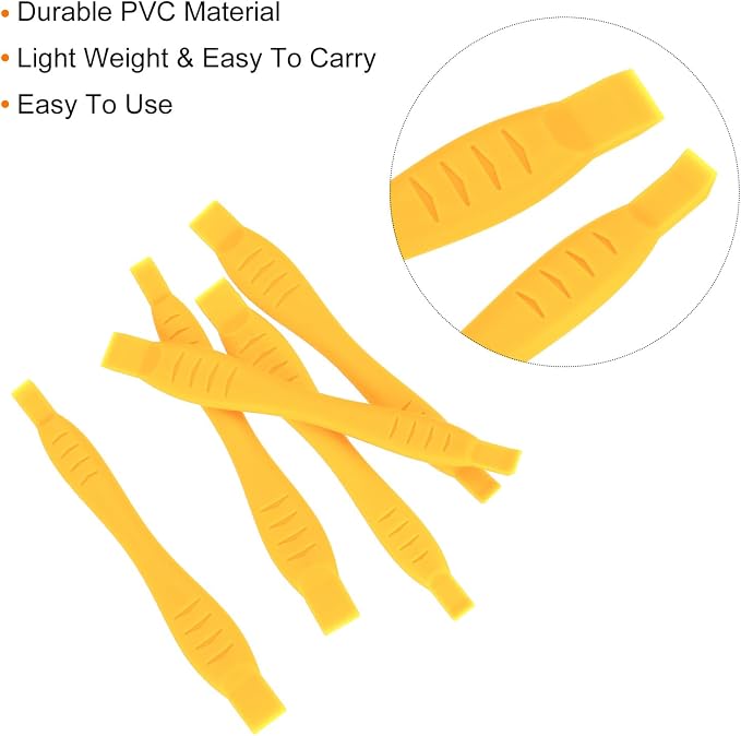 MECCANIXITY 5pcs Universal Pry Spudger Tool, Phone Pry Opening Tool Plastic Crowbar for Cell Phone, PC, Laptop Tablet Screen Repairing, Yellow