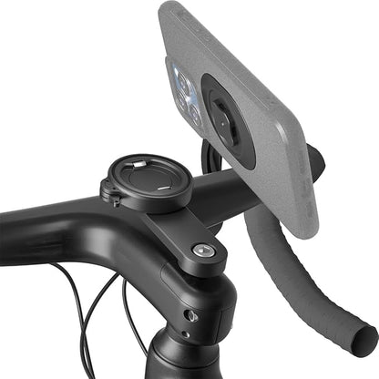 Bike Phone Mount - Secure Dual-Lock Cycling Mountain Bike Stem Phone Holder, Stable Aluminum Bicycle Clamp for MTB, Gravel & Road Bikes, 1-Hand Quick Twist Release, Fit iPhone & 4-7.3 Inch Cell Phones