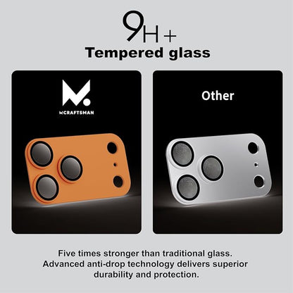 for iPhone 17 Pro Max Camera Lens Protector, 2 Pack |Aerospace-Grade Aluminium | Full Protective Cover | Anti-Glare Sapphire Glass | Colour-Matched Finish White & Cosmic Orange