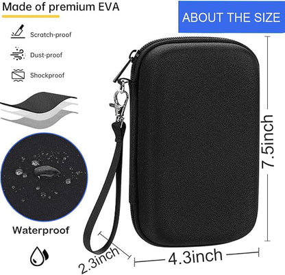 CAAORDKSO Hard Travel Electronic Organizer Case, Electronics Accessories Organizer Pouch Bag for External Hard Drive, Power Bank, Chargers, Cable, Cord, Mouse, Earphones Small Portable Accessories Bag