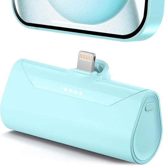 Little Blue Power Bank Battery Charger for iPhone 11 Pro, 4800mah Portable Charger Ultra-compact External Battery for Lightning Port, Mini Power Charger ompatible With iPhone 14/13/12 pro max/6s/6/7/8