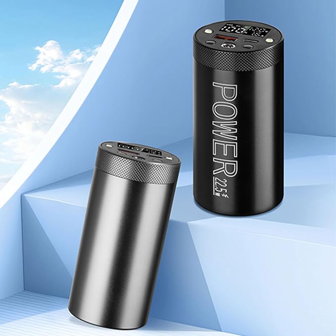 Aluminum Alloy 46950 Battery Case Quick Charging PowerBank Shell Durability Lightweight Portable Design for Outdoor Use
