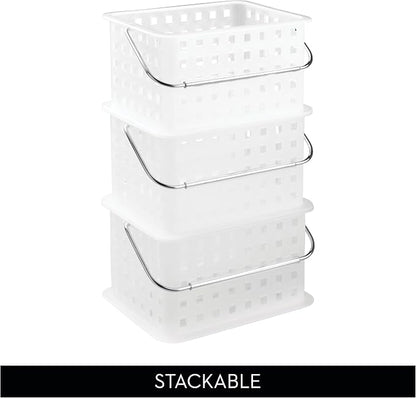 iDesign Small Shower Caddy with Handle, Portable Shower Organizer for Dorm or Bathroom, Clear Frost