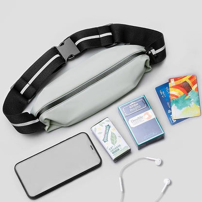 Running Belt for men,Water Resistant Fanny Pack for Women,cycling exercise travel,Reflective strips suitable for night,Slim Running adjustable size running belt bag for iPhone 17 16 15 Samsung