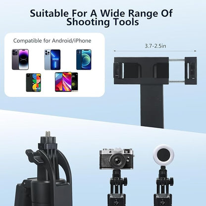 Auto Face Tracking Tripod for iPhone & Android, 360° Rotating Phone Tripod with 2 LED Fill Lights, Extendable 70″ Selfie Stick for Video Recording, Live Streaming, Ideal for Content Creators