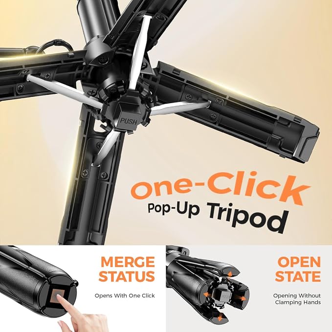 Multifunctional Mini Phone Tripod for Magsafe, Magnetic Chuck＆ Clip Pocket Size Magnetic Selfie Stick for iPhone with Remote, Extendable Cell Phone Small Tripod Magnet Stand for All Smartphones