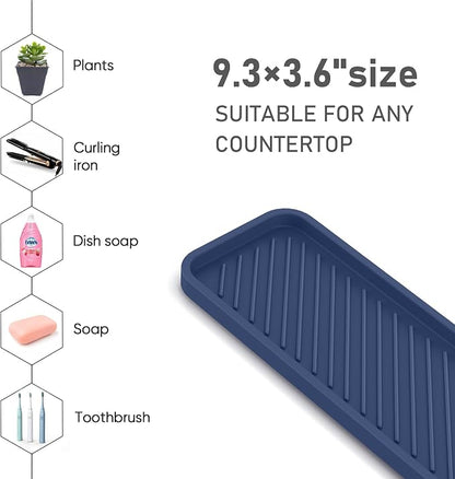 EG-SIPRO Silicone Sponge Holder, Kitchen Sink Organizer Tray, Sponge Caddy for Bathroom Counter, Dish Soap Holder, Scouring Pad Holder