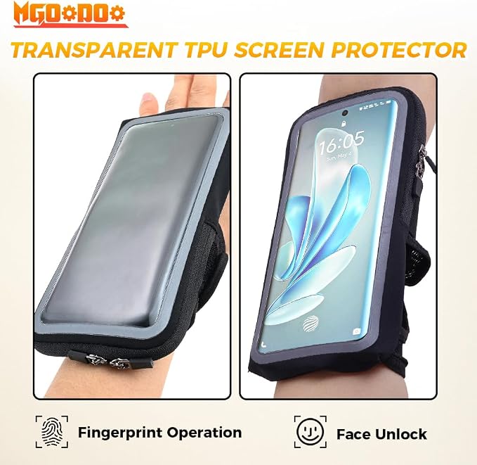 Phone Holder for Running, Wristbands and Forearm Phone Holder Compatible with iPhone 16/15/14/13/12/11 Plus Pro Max,for Ridding Jogging Running, Mobile Phone Armband Wrist Strap Bags Up to 6.9"