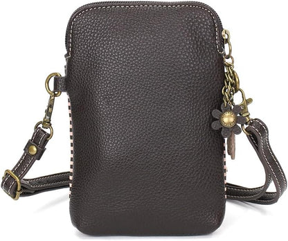 CHALA Dog Collection Cell Phone Crossbody Purse-Women PU Leather/Canvas Multicolor Handbag with Adjustable Strap