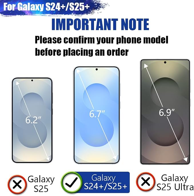 [Upgraded Battery Case for Samsung Galaxy S25+ / S24+, 5000mAh Rechargeable Extended Battery Charging Charger Case, Add 100% Extra Juice (6.7 Inches) Black