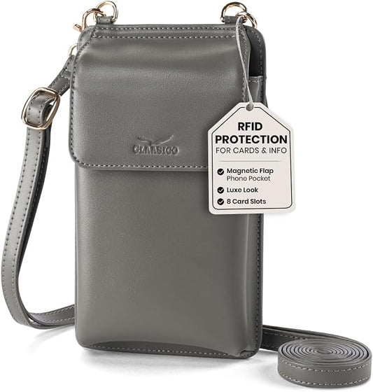 Claasico Crossbody Phone Purse for Women – RFID Phone Case Wallet w/Magnetic Closure & Separate Zipper Pocket Crossbody Bag