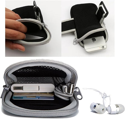Armband Cell Phone Holder for iPhone 15 Plus, 11 12 13 14 Pro Max/Samsung Galaxy S23 Fe, S23 S22 S21 S20 S10 Plus, Note 20 10 9, A53 5G, A54 5G, A22 A32 A51 A52 / Pixel 8 7 6 7a 6a 5a 4a (Black)