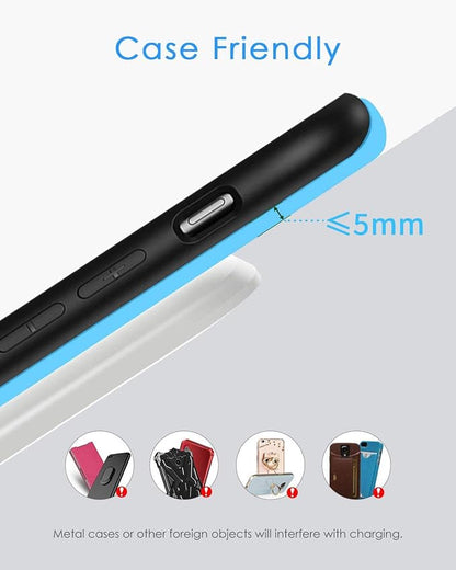 NANAMI Upgraded Fast Wireless Charger, Wireless Charging Stand for iPhone 17/17 Air/16/16 Plus/16 Pro/16 Pro Max/15/14/13/12 & Phone Charger Dock for Samsung Galaxy S26/S25/S24/S24 Ultra/S23/S22