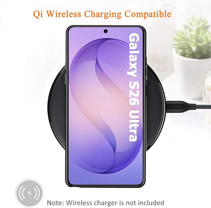 Wireless Charging Case for Galaxy S26 Ultra, Upgraded 12000mAh Rechargeable Portable Charging Case Compatible with Galaxy S26 Ultra (6.9 inch) with Carplay Extended Battery Pack Charger Case (Black)