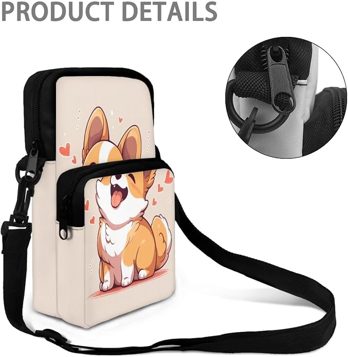Men's Crossbody Bag, Small Cell Phone Wallet, Women's Shoulder Handbag, Travel Gym Bag