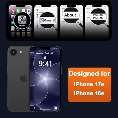 MOCCA Strong Magnetic for iPhone 17e Case/iPhone 16e Case [Compatible with Magsafe] [Full Camera Protection] Slim Translucent Matte Shockproof Phone Case for iPhone 17e / 16e 6.1", Deep Blue
