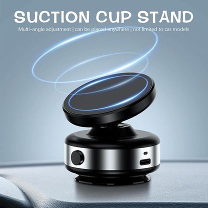 2024 New Electric Vacuum Magnetic Suction Car Phone Mount 360 Degree Rotating Rotatable Car Phone Holder,Compatible with 4.7-inch Above Smartphones