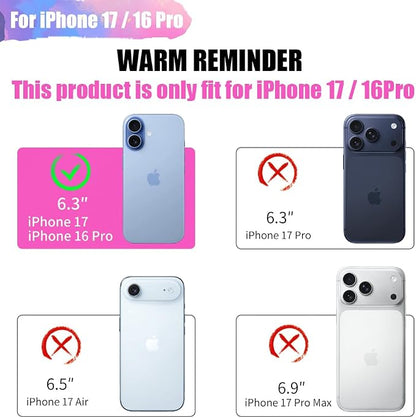 Battery Case for iPhone 17 / iPhone 16 Pro, 5000mAh Rechargeable Extended Battery Charging/Charger Case, Add 100% Extra Juice (6.3 Inches) Black