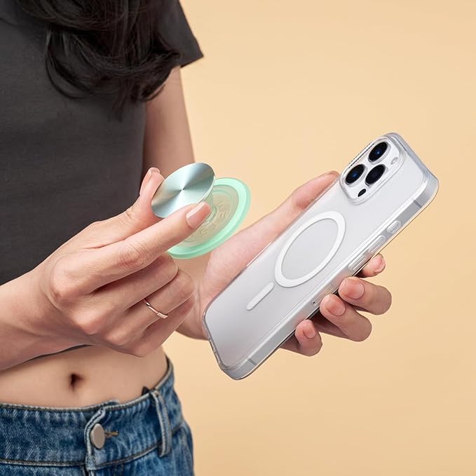 PopSockets Phone Grip for MagSafe, Magnetic Holder, Phone Stand, Green - Honeydew