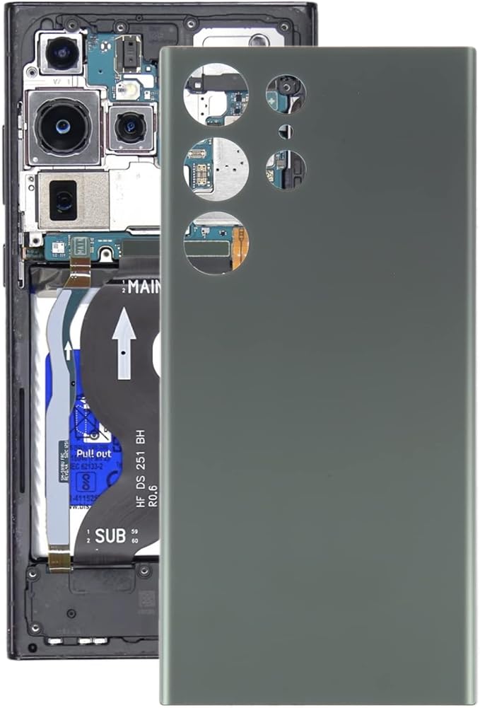 Back Panel Replacement for Galaxy Galaxy S23 Ultra 5G SM-S918B Easy On Installation Battery Cover (Green)