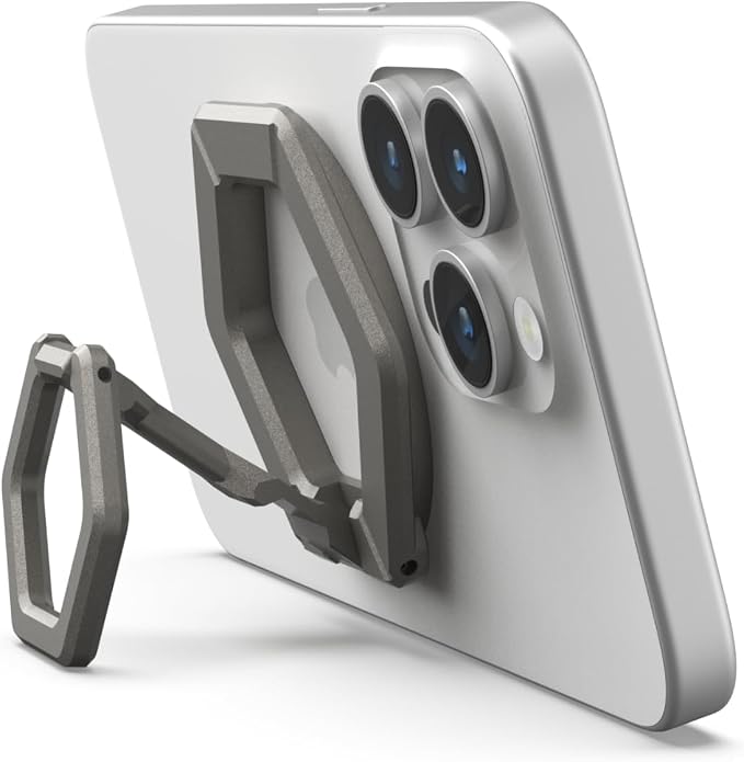 URBAN ARMOR GEAR UAG Magnetic Phone Ring Stand Compatible with MagSafe Magnet, Removable Metal Finger Ring Grip & 360 Rotation Adjustable Kickstand for iPhone 17, Galaxy S26, Titanium