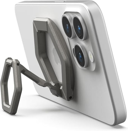 URBAN ARMOR GEAR UAG Magnetic Phone Ring Stand Compatible with MagSafe Magnet, Removable Metal Finger Ring Grip & 360 Rotation Adjustable Kickstand for iPhone 17, Galaxy S26, Titanium