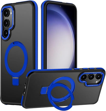 for Samsung Galaxy S23 Plus Case, Magnetic Adjustable Ring Stand [Fit for Magsafe], [Military-Grade Shockproof Protection] Phone Case with Kickstand&Ring Holder (Blue)
