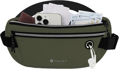 Slim Running Belt for Women Men Runners Fanny Packs With Phone Holder Hidden Pockets Exercise Waist Bag for Marathon Workout