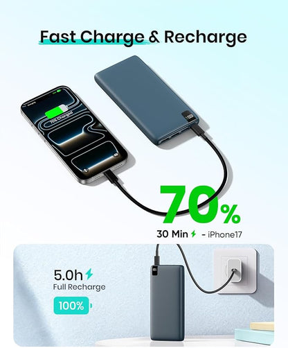 A ADDTOP Power Bank 20000mAh 22.5W Fast Charging Portable Charger with 4 USB Outputs and LED Display, Travel Essentials USB C External Battery Pack for Cell Phone, Tablet