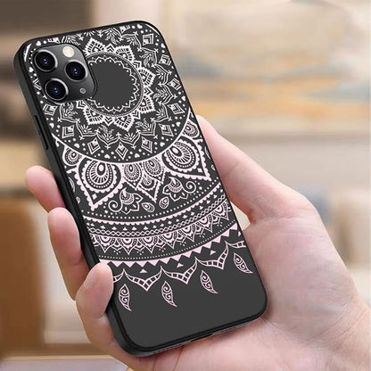 Cover for ZTE Blade A73 (6.52 inch) Case + Screen Protector，Tempered Glass 9H Hardness Protective Film and Soft Silicone Bumper Shell Black TPU Phone case -Peach Blossom