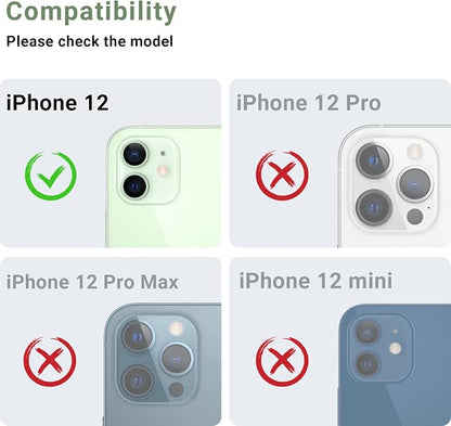 AFARER [2 Pack Camera Lens Protector for iPhone 12,Metal Ring Camera Cover,9H Hardness Ultra HD Anti-Scratch [Does not Affect Night Shots][Case Friendly] Drop Protection for iPhone12(Purple)