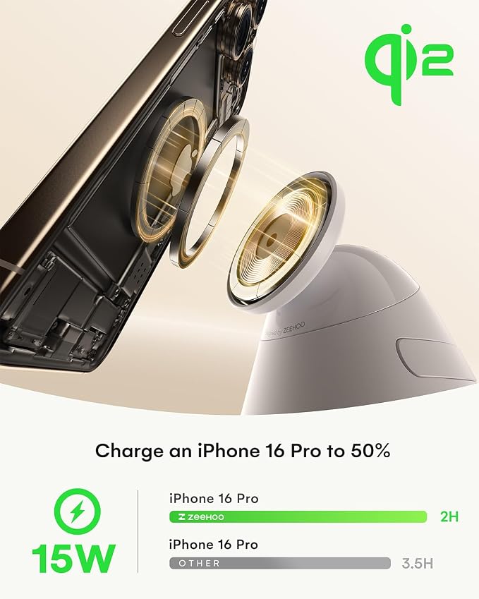 3 in 1 Charging Station for Apple Devices,Qi2 Mag-Safe Charger Stand & Light,Fast Wireless Charging Station for iPhone 17/16/15/14/13/12& AirPods & iWatch &Pixel 10 & Samsung Galaxy Watch(30W Adapter)