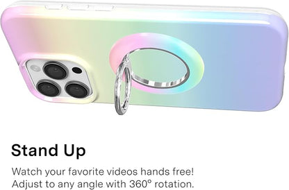 VELVET CAVIAR Compatible with MagSafe Phone Grip 2.0 | Cute Magnetic Ring Holder | Finger Loop Kickstand | Pop On Accessory for iPhone 17, 16, 15, 14, 13, 12 | White Opal