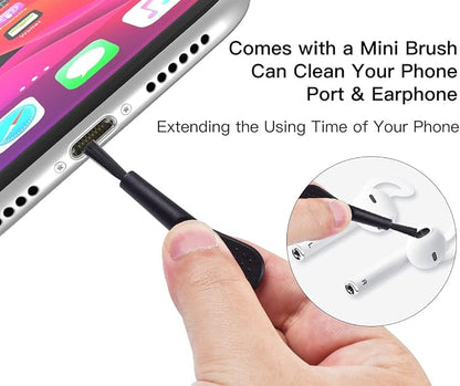 20X Anti Dust Plugs for iPhone 14, 14 Pro Max, 13, 13 Pro Max, 12, 12 Pro Max, 11, 11 Pro, X, XS, XR, 8, 7, iPhone Lightning Charging Port Dust Cover with Cleaning Brush, iPhone Silicone Dust Plugs