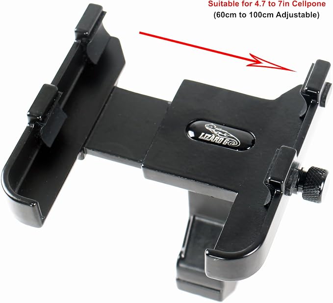 Aluminum Phone Holder for Bike, 360 Rotation, 4.5 to 7 Inch Smartphone, Motorcycle Handlebar Mount Clamp