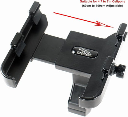Aluminum Phone Holder for Bike, 360 Rotation, 4.5 to 7 Inch Smartphone, Motorcycle Handlebar Mount Clamp