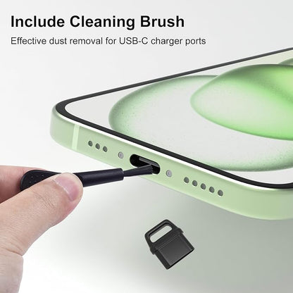 10 Pcs USB C Dust Plugs Port Cover for iPhone 17/16/15 Pro Max Plus, Samsung Galaxy S25-S20, Google Pixel and All USB Type C Ports