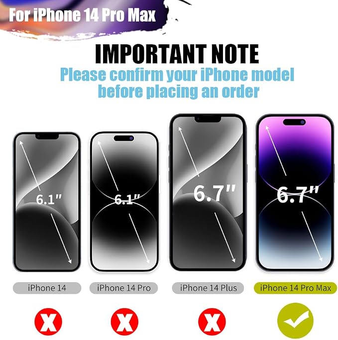 Battery Case for iPhone 14 Pro Max, 6000mAh Rechargeable Extended Battery Charging/Charger Case, Add 100% Extra Juice (6.7 Inches) Black