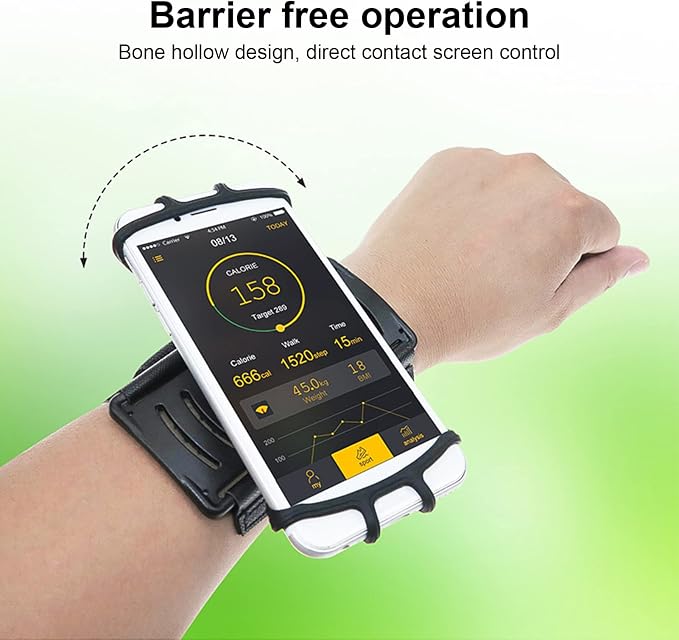 Wristband Phone Holder for Running, 360 Degree Rotation Sports Armband Phone Holder for Running Armband for 13 Pro, for for, for for, for Hiking
