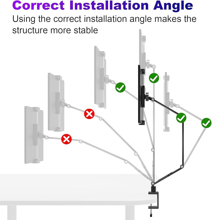 Tablet Stand Holder for ipad,Portable Monitor Stand for 6-18.5 ",Adjustable Foldable Tablet Arm iPad Desk Mount with 360°Rotate Base,Phone iPad Holder for Desk,Compatible with Larger Monitors