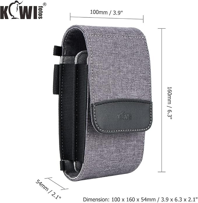 KIWIFOTOS Dual-Layer Travel Phone Pouch Bag with Shoulder Strap Crossbody Small 6.1" Cell Phone Holster for iPhone Memory Card Power Bank Charger Passport ID Credit Cards