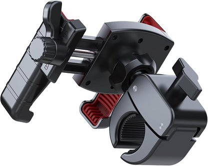 Bicycle Phone Holder Mount, Bike Motorcycle Handlebar Phone Mount Clamp ATV Scooter Phone Clip with One Hand Operation for iPhone Samsung 4.5-7" Smartphone, 360° Rotation