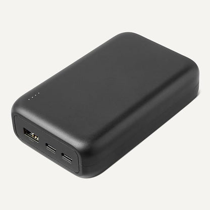 Amazon Basics High-Capacity Portable Charger Power Bank with 3-Port Output, 20,000 mAh, Black